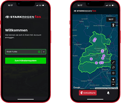 Starkregen-App