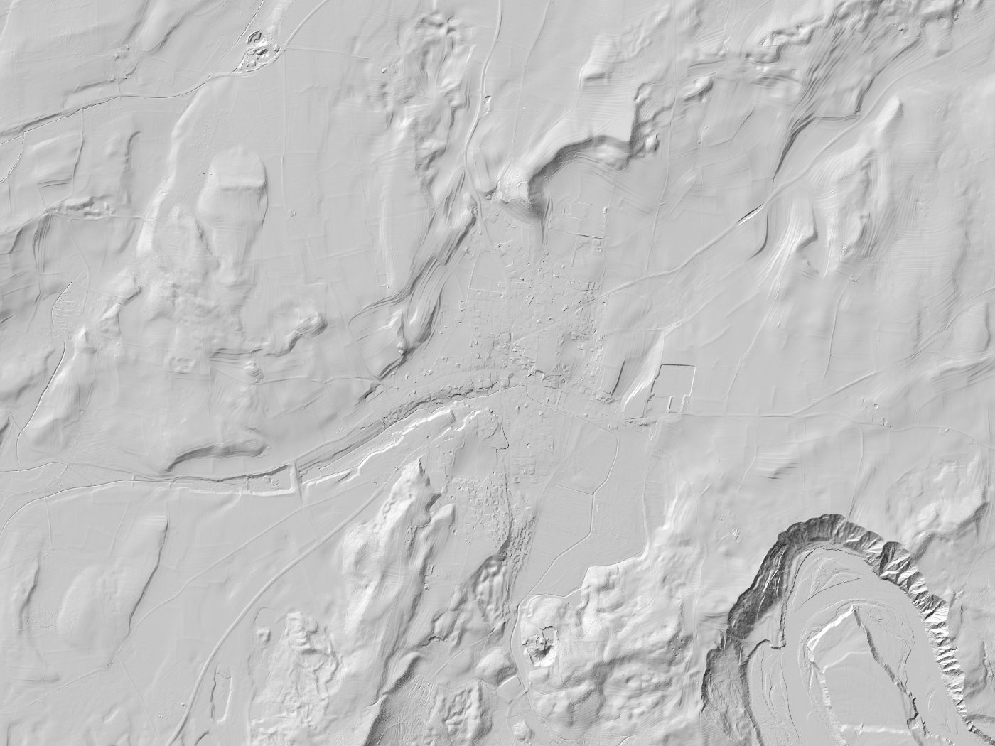 Geländeschummerung von Burggen