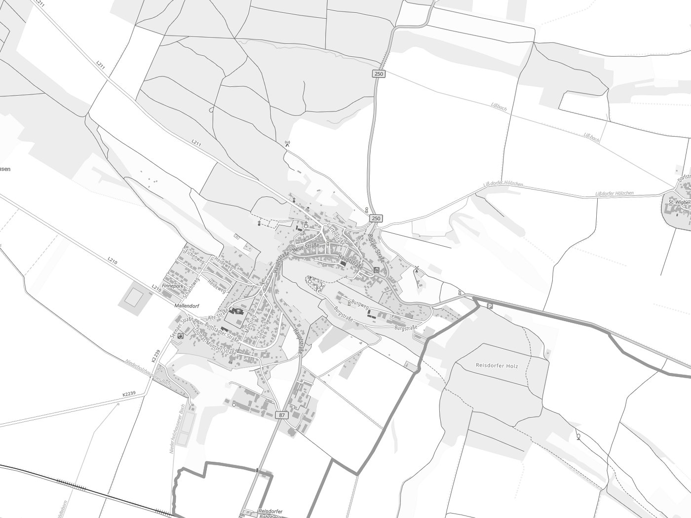 Kartenausschnitt Eckartsberga mit Gewässern