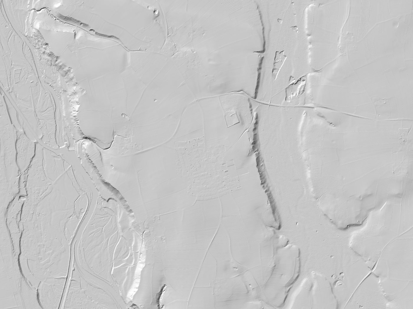 Geländeschummerung von Feichten a.d.Alz