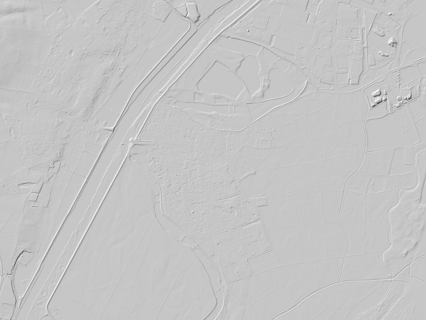 Geländeschummerung von Grafenrheinfeld