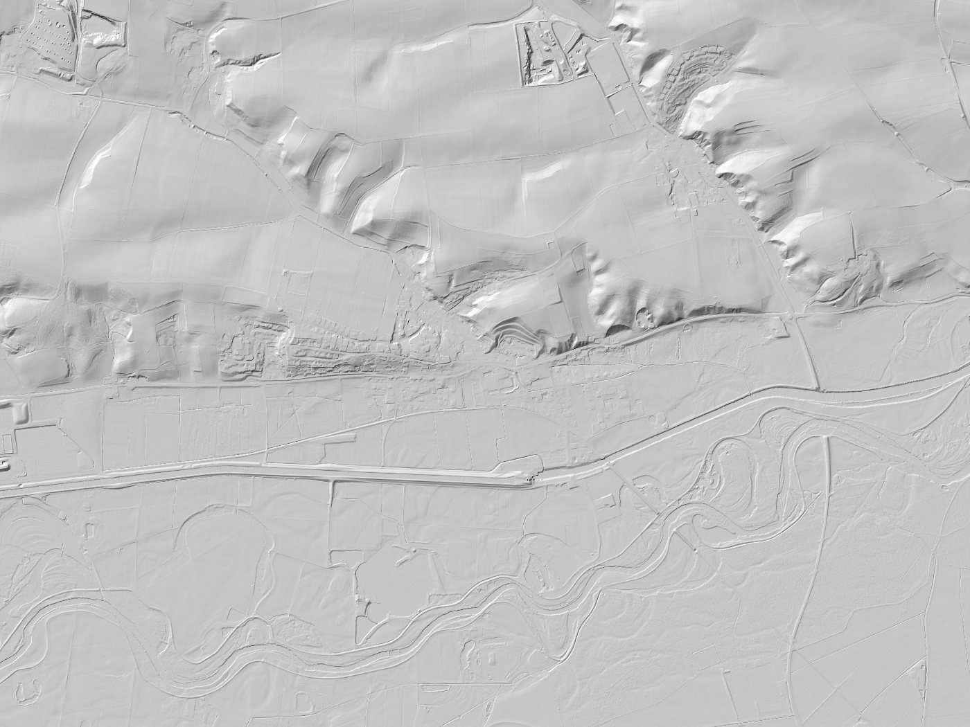 Geländeschummerung von Haag a.d.Amper