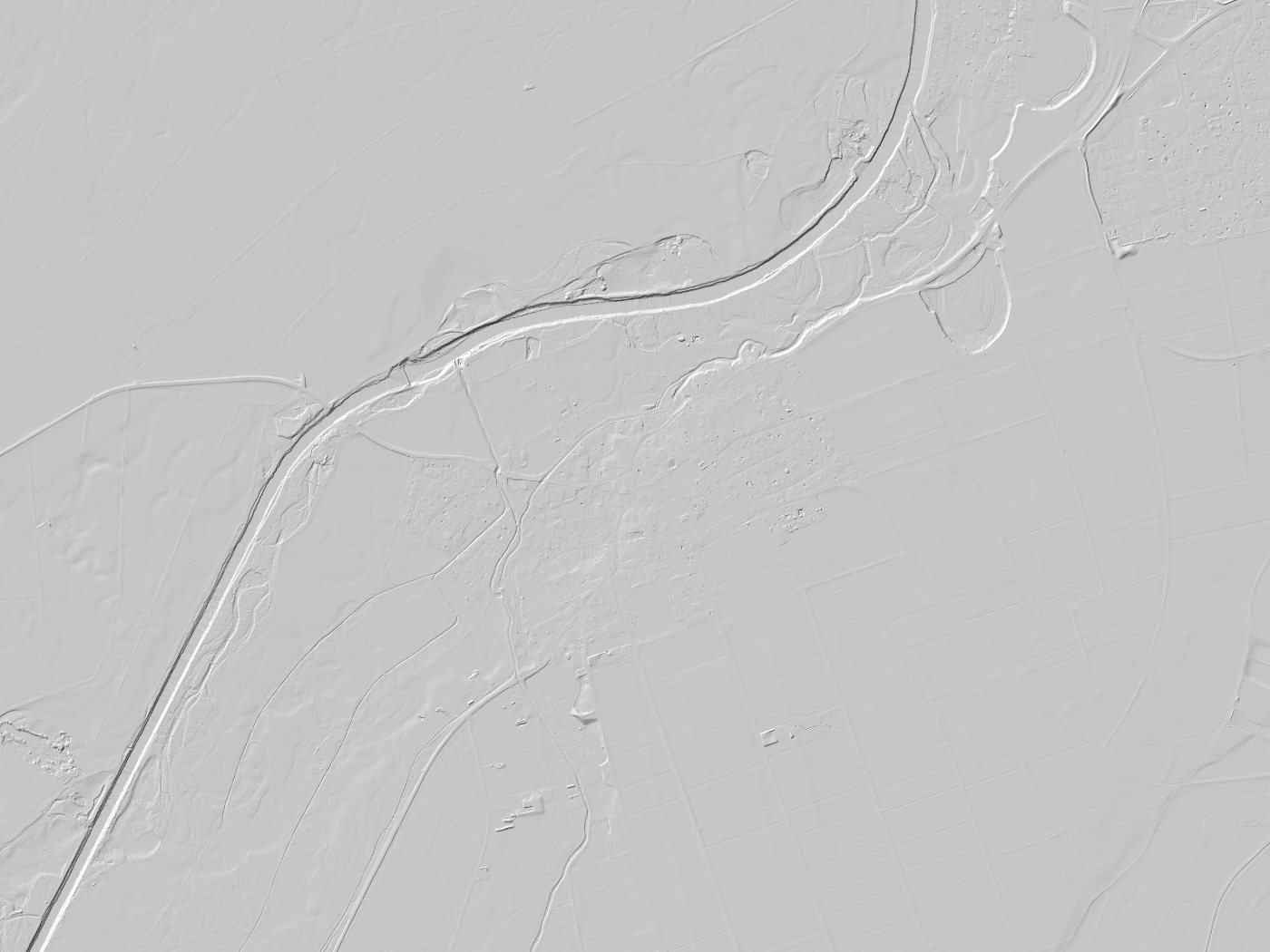 Geländeschummerung von Hiltenfingen