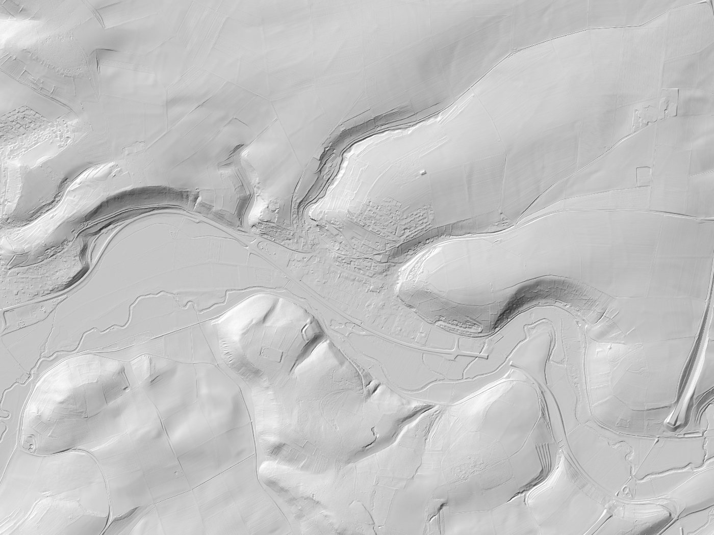 Geländeschummerung von Hollstadt