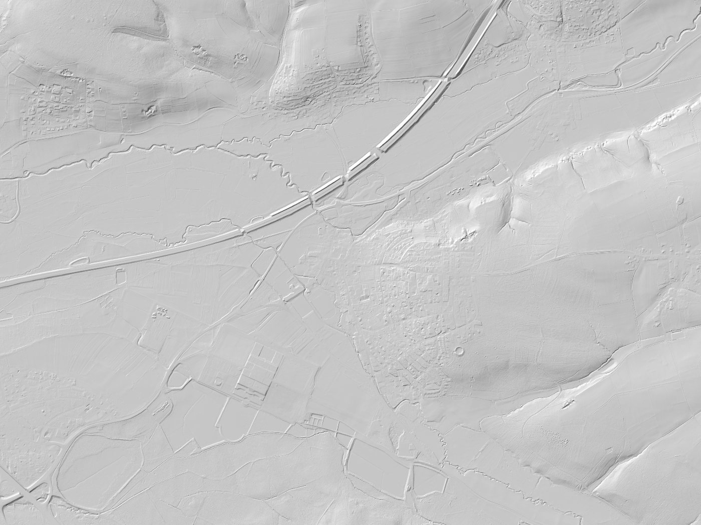 Geländeschummerung von Memmelsdorf