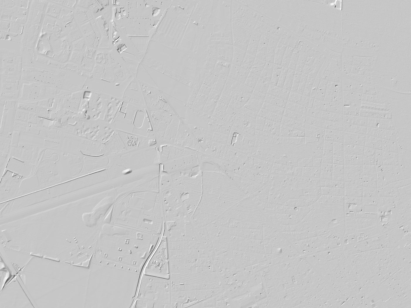 Geländeschummerung von Neubiberg