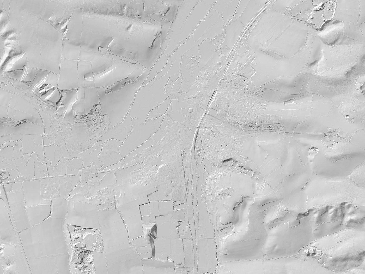 Geländeschummerung von Neufahrn i.NB