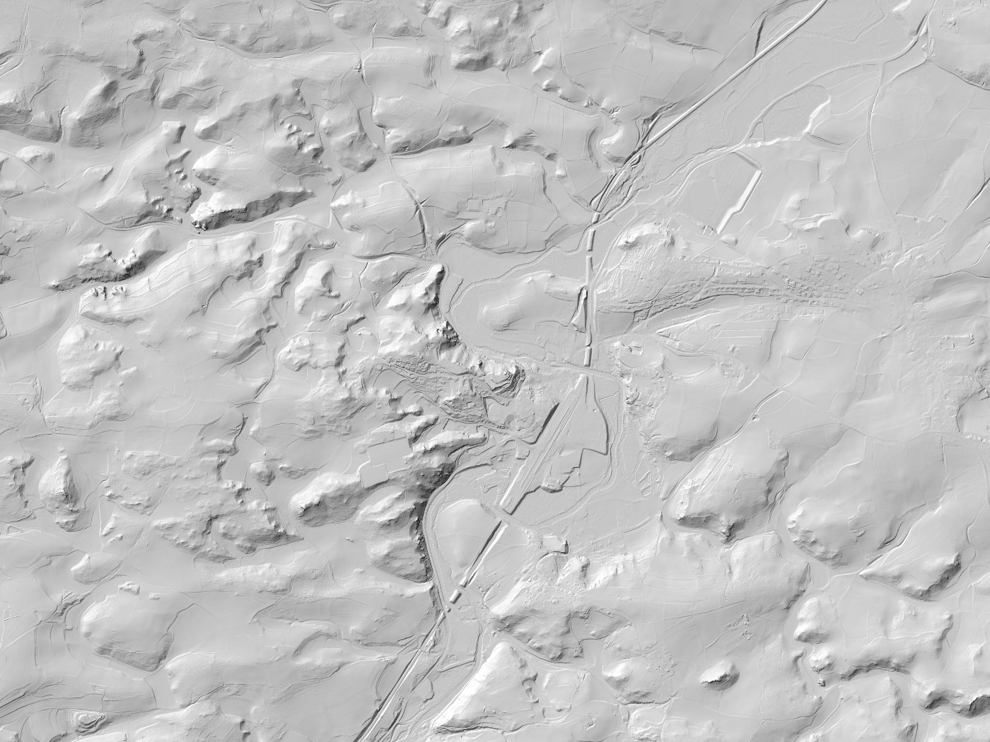 Geländeschummerung von Neuhaus a.d.Pegnitz