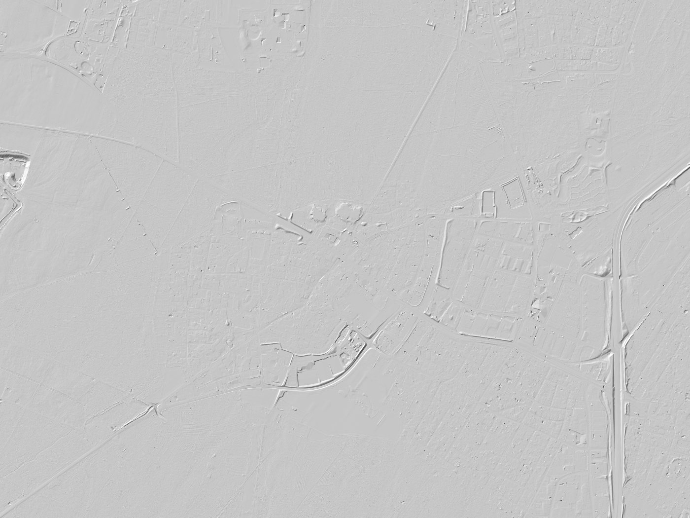 Geländeschummerung von Neuried