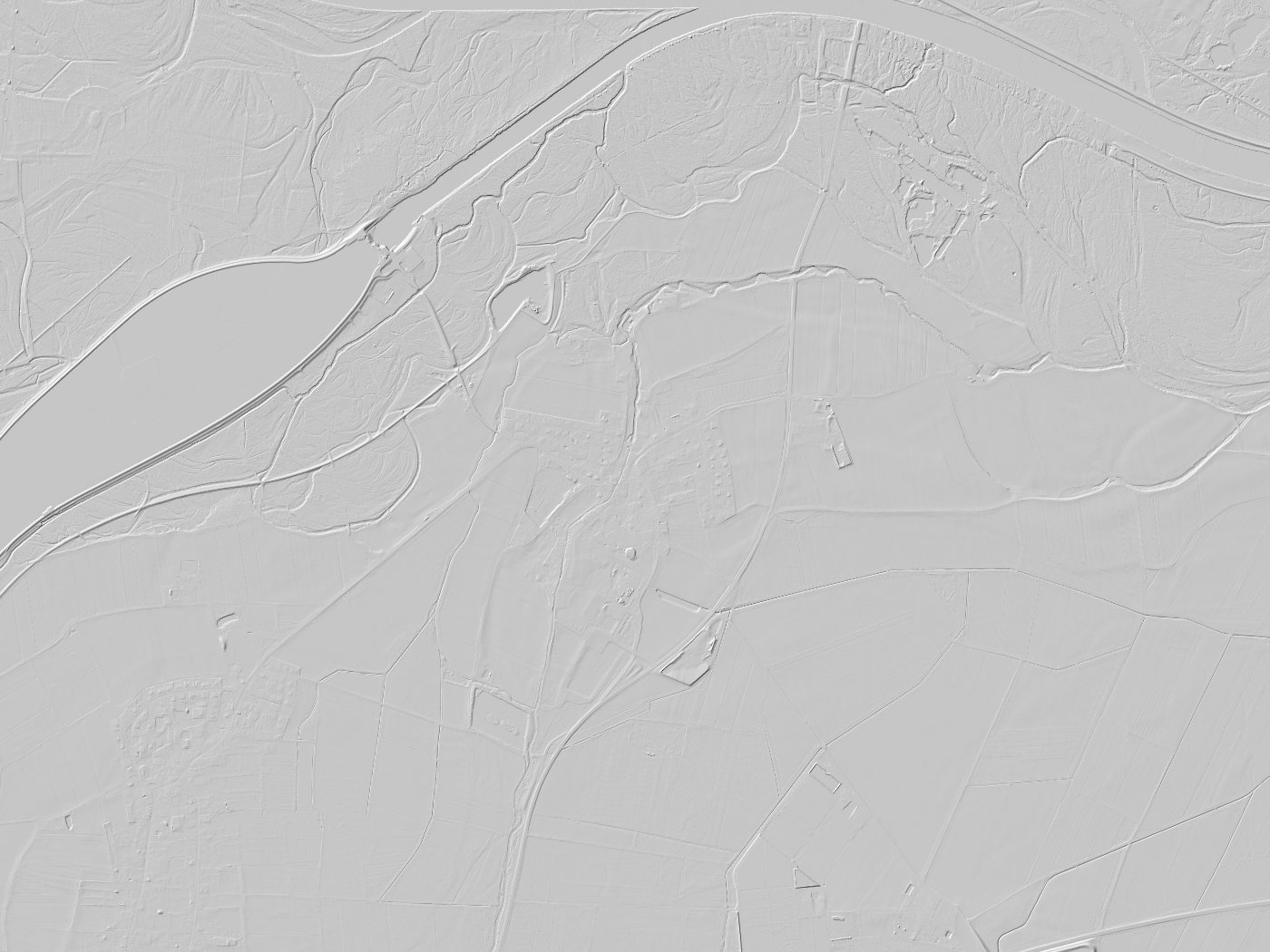 Geländeschummerung von Niederschönenfeld
