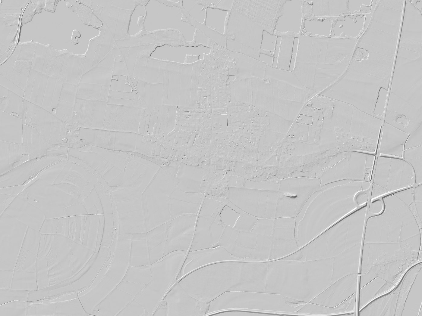 Geländeschummerung von Parkstetten