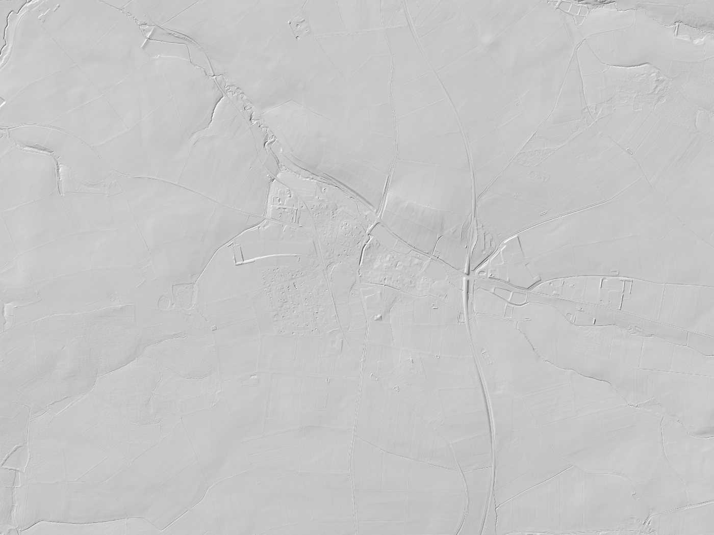 Geländeschummerung von Prichsenstadt