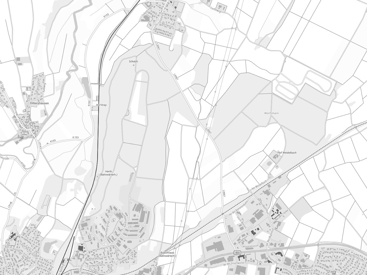 Kartenausschnitt Schwalmstadt mit Gewässern