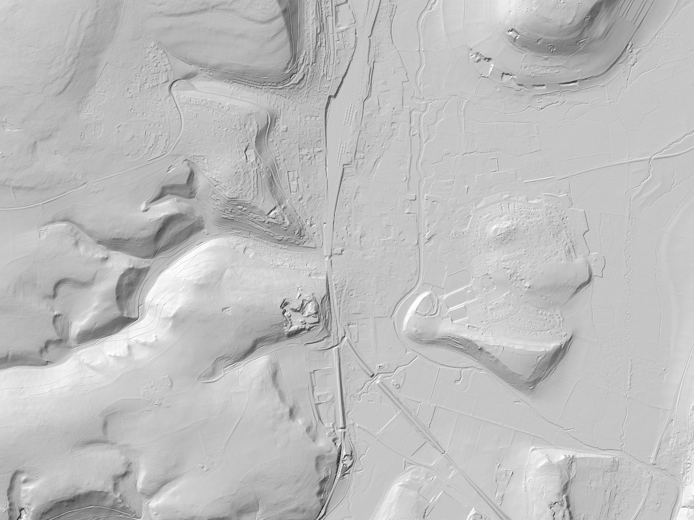 Geländeschummerung von Treuchtlingen
