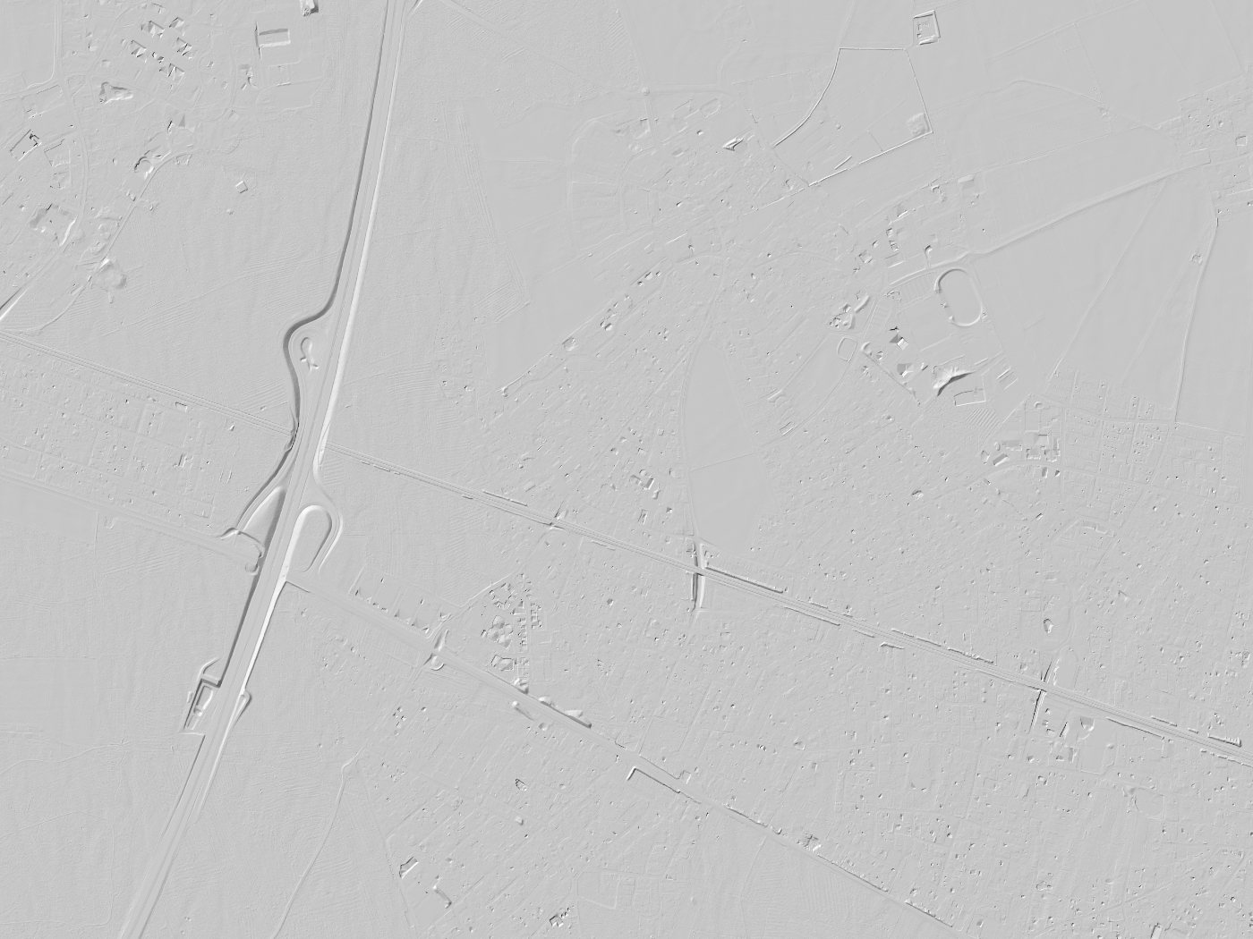 Geländeschummerung von Vaterstetten