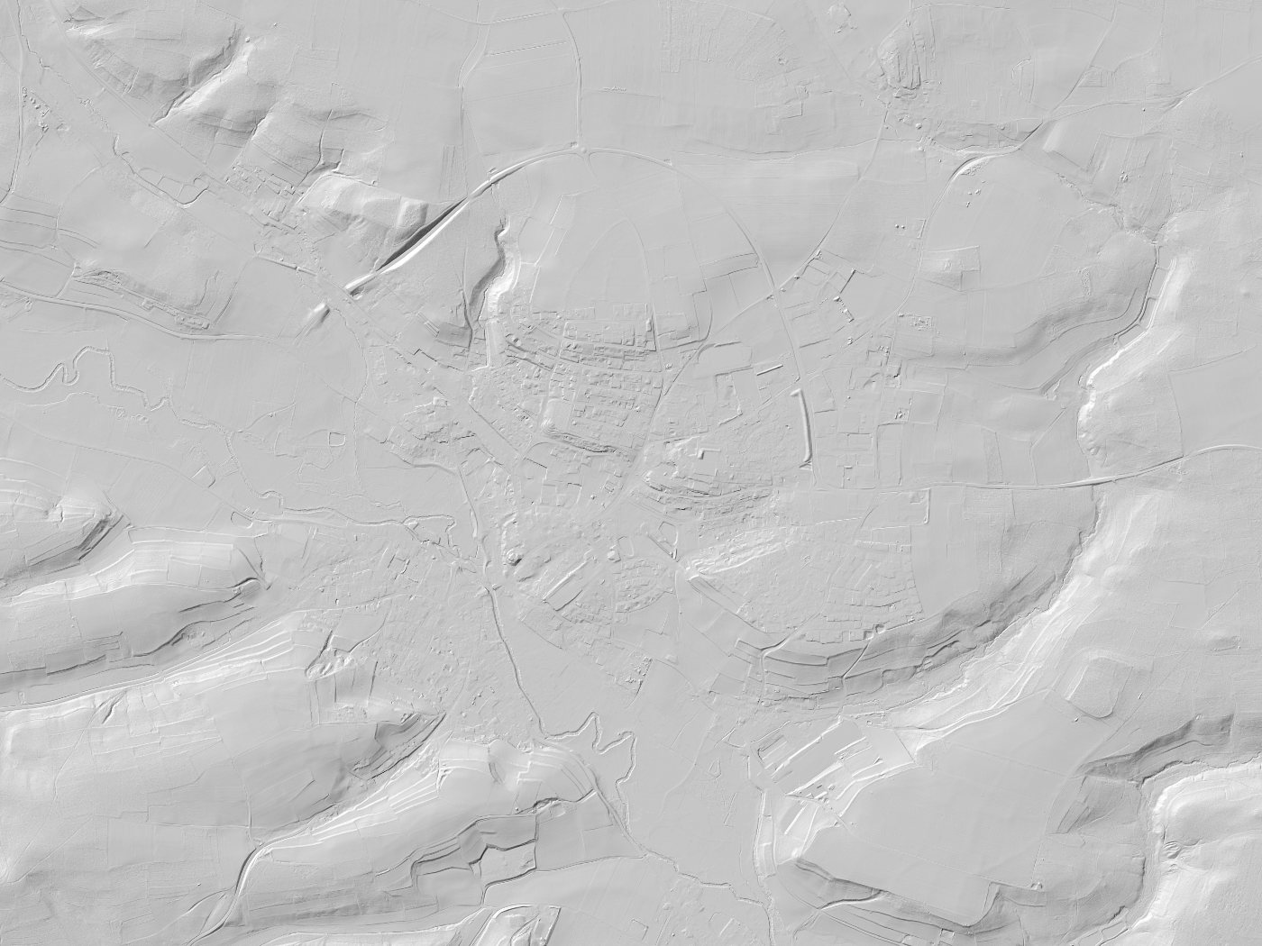 Geländeschummerung von Windsbach